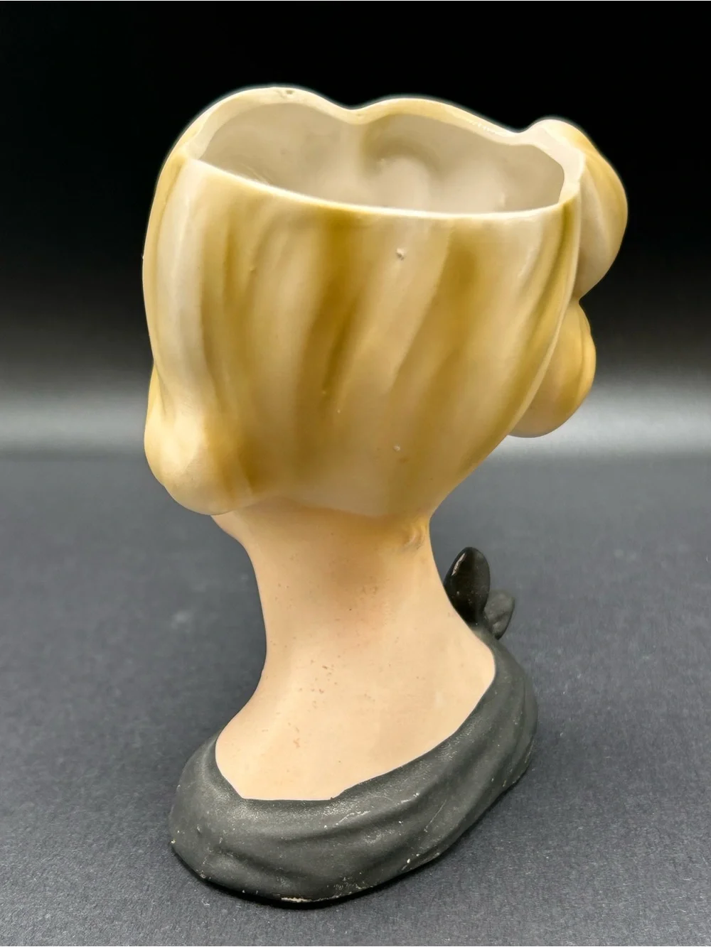 Napcoware 1960s Vintage Blonde Lady Head Vase with Red Lips 4”